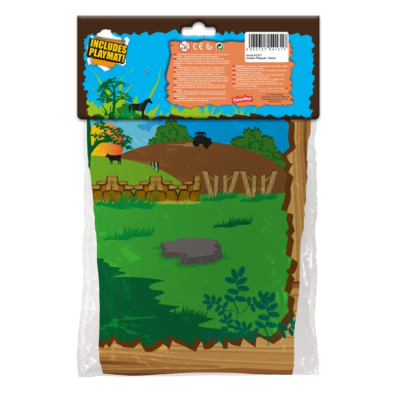 Deluxebase Jumbo Playset - Farm Animal Figurines from 10-Piece Large Farmyard Figurine Toy Set Including Cow, Pig, Dog, Donkey, Goat and Chicken. Great Kids Toys, Gifts and Party Favors. - Image 4